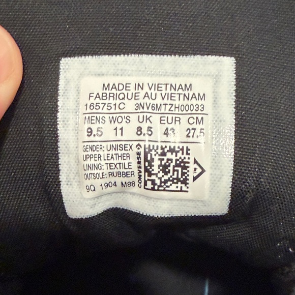 RARE Black Converse “Pony Hair” luxury Sneakers with Star Accent - Picture 7 of 8